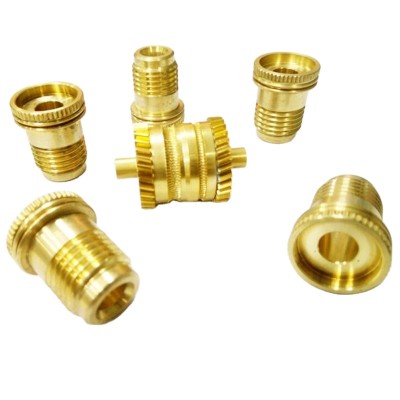 Precision OEM/ODM Turning Milling Double Collar Brass Drill Knurled Bushing